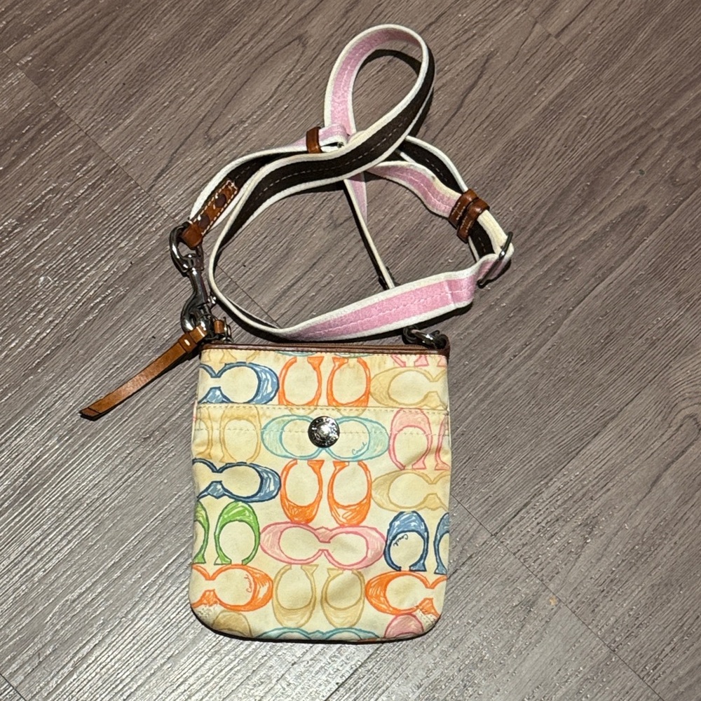 Coach Multicolor Signature Crossbody Bag